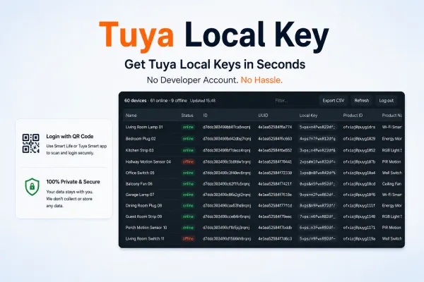 Get Tuya Local Key Without Tuya IoT Developer Portal